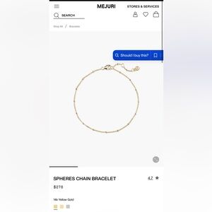 Mejuri Gold Spheres Chain Bracelet